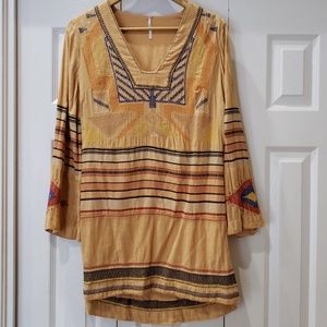 Free People embroider tunic dress